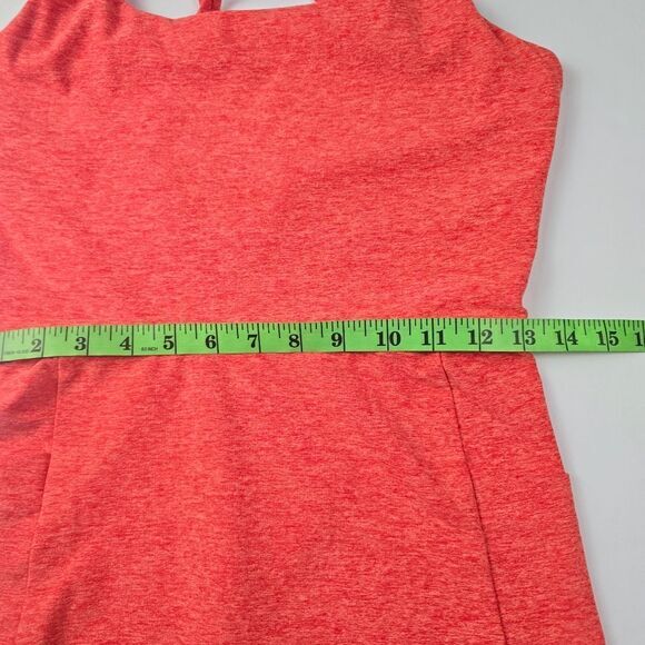 CALIA Women's Aquatic Coral Heather Crossback Strap Lustralux 5” Bodysuit Size M - Picture 9 of 9